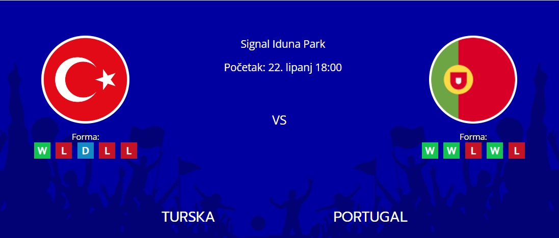 Tipovi za Turska vs. Portugal, 22. lipanj 2024., Euro 2024